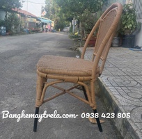 3 Ghế mây đan nhựa chân sắt