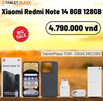 Redmi Note 14 RAM 8Gb   Bộ nhớ 128Gb, lưu trữ thoải mái