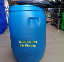 3 Thùng phuy nhựa 50 lít có nắp kín chống rò rỉ, an toàn khi vận chuyển hàng hóa