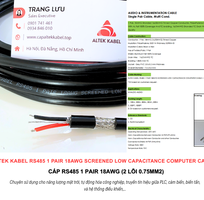 Cáp ALTEK KABEL RS485 1 Pair 18AWG Đà Nẵng, Bình Định, Phú Yên, Bình Thuận Cáp ALTEK KABEL RS485 1 Pair 18AWG Đà Nẵng, Bình Định, Phú Yên, Bình Thuận