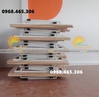 2 Bàn mầm non gập chân, bàn gỗ mầm non gập chân
