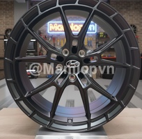 Sẵn bộ mâm CNC 19 inch Foged T6061 Matte Black lắp Santafe
