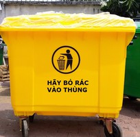 Giữ môi trường xanh sạch với xe gom rác 660 lít chất lượng cao