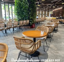 3 Ghế chân sắt mây tre