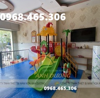 1 Bộ liên hoàn cầu trượt trẻ em, cầu trượt máng xoắn cho bé