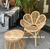 1 Ghế mây cánh hoa- Ghế đơn mây