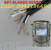 6 Cáp mạng CAT5e UTP đồng dầu chạy ngoài trời - có dây chịu lực gia cường - Outdoor ACT-5LANOD-305BKO