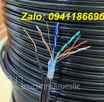 5 Cáp mạng CAT5e UTP đồng dầu chạy ngoài trời - có dây chịu lực gia cường - Outdoor ACT-5LANOD-305BKO