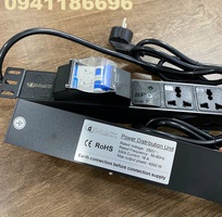 3 Ổ điện thanh nguồn chống sét PDU 6 cổng Hãng Anrack, có atomat 32A chống giật kèm dây nguồn 2M