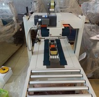 Máy dán băng keo thùng carton, máy dán thùng mặt trên mặt dưới, máy dán thùng bán tự động