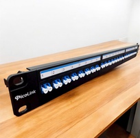 13 Thanh đấu nối cáp patch panel cat5 cat6 cat6A cat7 16 cổng 24 cổng 48 cổng Picolink hàng tốt giá tốt