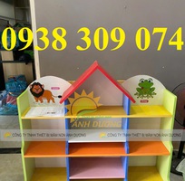 3 Kệ góc chơi mầm non, tủ kệ mầm non, kệ gỗ mầm non