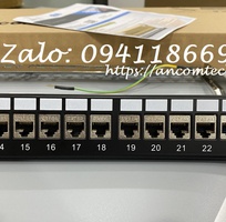 1 Thanh đấu nối mạng Patch panel 24 cổng Cat6A FTP mã ACT-24S1U, ACT-S6A-001 chính hãng ANCOMTECK