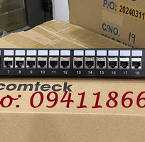 2 Thanh đấu nối mạng Patch panel 24 cổng Cat6A FTP mã ACT-24S1U, ACT-S6A-001 chính hãng ANCOMTECK