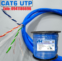 Dây cáp mạng Cat6 UTP lõi đồng nguyên chất chuẩn 23AWG chính hãng Ancomteck ACT-6LAN-305BL