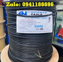 8 Cáp mạng liền nguồn Cat6 UTP   2C lõi đồng nguồn ANCOMTECK mã ACT-6LAN2C-305BK