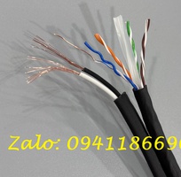 1 Cáp mạng liền nguồn Cat6 UTP   2C lõi đồng nguồn ANCOMTECK mã ACT-6LAN2C-305BK