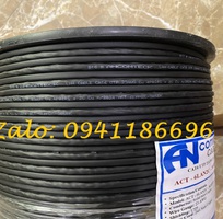 2 Cáp mạng liền nguồn Cat6 UTP   2C lõi đồng nguồn ANCOMTECK mã ACT-6LAN2C-305BK