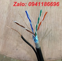 10 Cáp mạng liền nguồn Cat6 UTP   2C lõi đồng nguồn ANCOMTECK mã ACT-6LAN2C-305BK