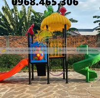 Nhà chòi cầu trượt trẻ em, cầu trượt liên hoàn cho bé