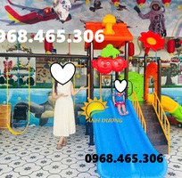 2 Nhà chòi cầu trượt trẻ em, cầu trượt liên hoàn cho bé