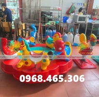 4 Đu quay ngựa đạp chân, thang leo xích đu trẻ em