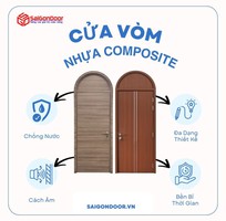 1 Cửa vòm nhựa gỗ composite 1 Cửa vòm nhựa gỗ composite