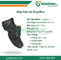  Giày bảo hộ EasyRun - Thể thao, bền bỉ, an toàn Châu Âu