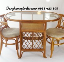 2 Bàn ghế mây cà phê 2 Bàn ghế mây cà phê