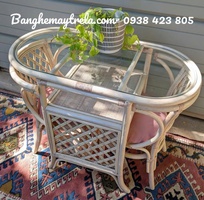 4 Bàn ghế mây cà phê 4 Bàn ghế mây cà phê