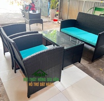 2 Sofa cafe nhựa giả mây
