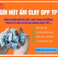 Gói hút ẩm Clay OPP TP bảo quản đồ ăn vặt, khô gà, mứt tết hiệu quả, an toàn Gói hút ẩm Clay OPP TP bảo quản đồ ăn vặt, khô gà, mứt tết hiệu quả, an toàn