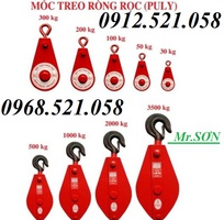 1 Móc treo ròng dọc sắt đỏ 30kg, 50kg,100kg,200,300kg 0912521058 Sơn Mr có puly sắt 1,2,3,5,10 tấn