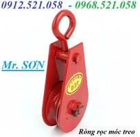 7 Móc treo ròng dọc sắt đỏ 30kg, 50kg,100kg,200,300kg 0912521058 Sơn Mr có puly sắt 1,2,3,5,10 tấn