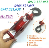 8 Móc treo ròng dọc sắt đỏ 30kg, 50kg,100kg,200,300kg 0912521058 Sơn Mr có puly sắt 1,2,3,5,10 tấn