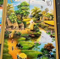1 Tranh gạch men làng quê việt nam HP6283