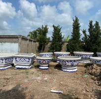 17 Chậu hoa đắp sành sứ, cẩn miểng thủ công mỹ nghệ