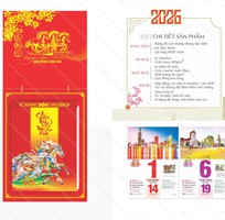 2 Lịch Bloc Siêu Đại 2026 - In lịch giá tốt cho doanh nghiệp