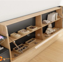 2 Giường Ngủ Gỗ Công Nghiệp MDF Màu Gỗ Sồi Bền Đẹp