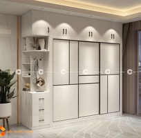 Tủ Quần Áo Gỗ Công Nghiệp Cửa Lùa Hiện Đại Đa Năng