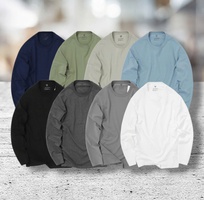 4 Áo thun defoxx tay dài 8 màu chất liệu cotton thoáng mát