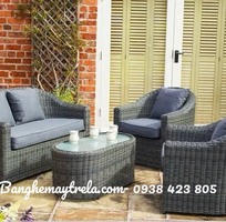 2 Bàn ghế sofa phòng khách mây nhựa