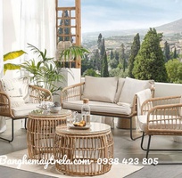 8 Bàn ghế sofa phòng khách mây nhựa