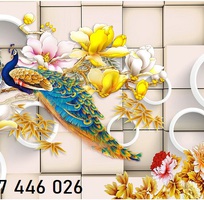 8 Tranh gạch men chim công HP923