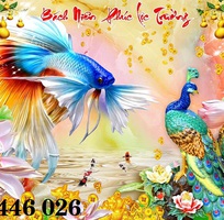 4 Tranh gạch men chim công HP923