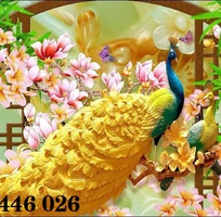 1 Tranh gạch men chim công HP923