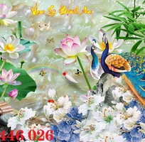 2 Tranh gạch men chim công HP923