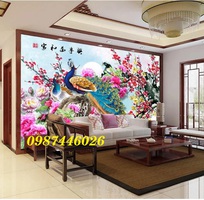 Tranh gạch men chim công HP923