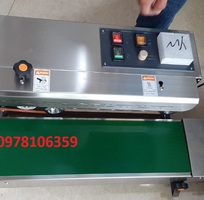 1 Máy hàn miệng túi liên tục FR900, máy hàn túi nilong, máy hàn bao cafe- bánh kẹo liên tục