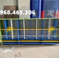 3 Tủ cặp mầm non, tủ gỗ cặp dép mầm non